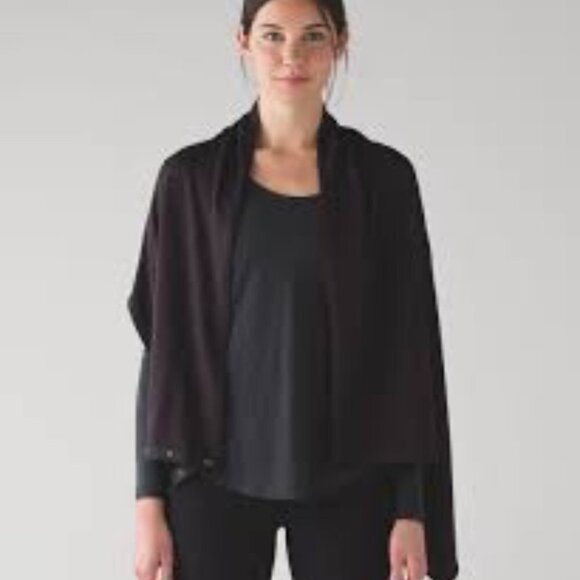 Lululemon Vinyasa Wrap Running Luon Spray Jacquard Black Cherry Black - Picture 2 of 13